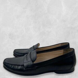 Cole Haan Pinch Traditional Penny Loafer Leather Slip On Flat Shoe Black W 9.5